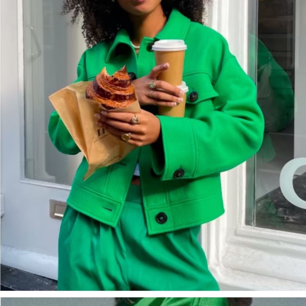 Sezane Erwann Green Women's Jacket NWOT